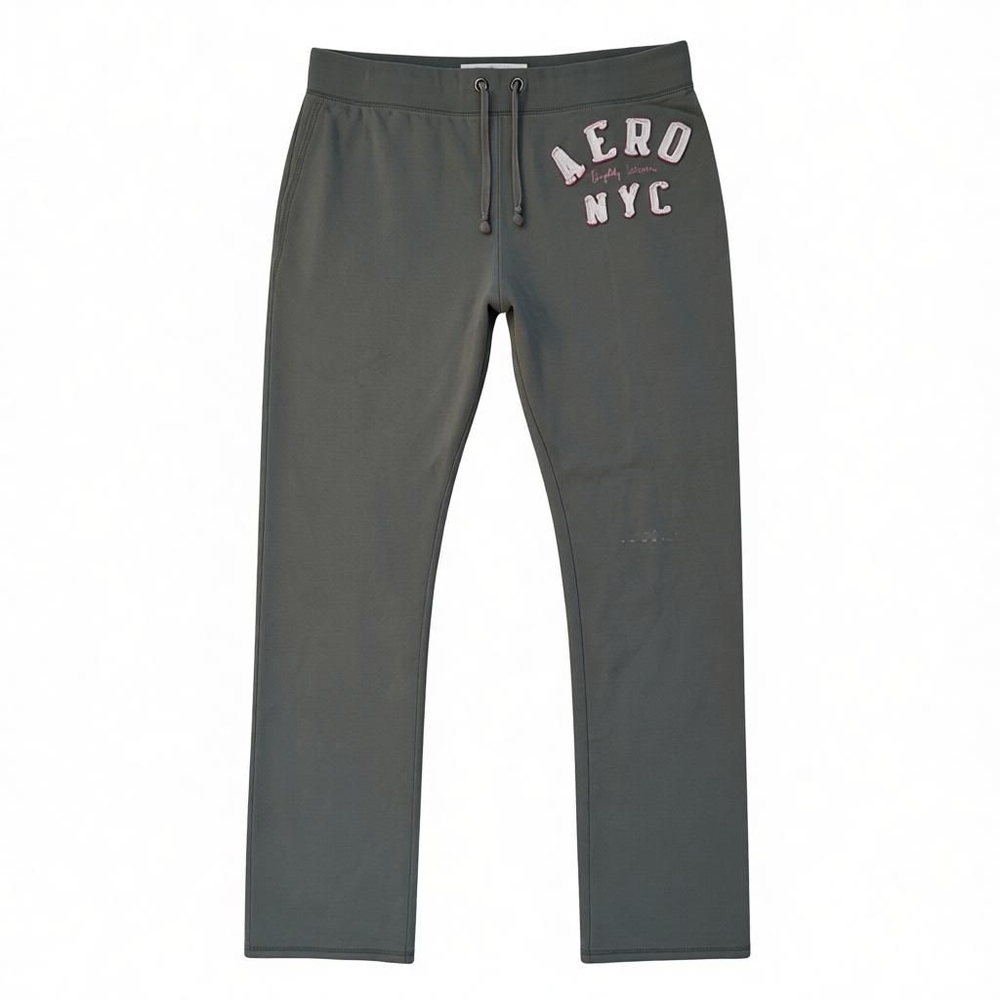 y2k Aeropostale Green  Track Pants with Pink Logo